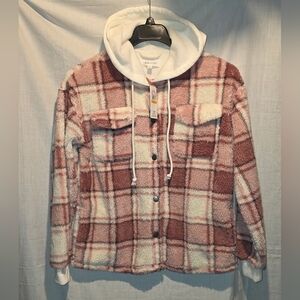 Pink Rose Mauve and Cream Jacket Size S NWT